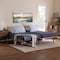 Baxton Studio Bolivia Mid-Century Modern Walnut Brown Wood Expandable Twin to King Bed Frame 245-13449-ZORO - alternate 9